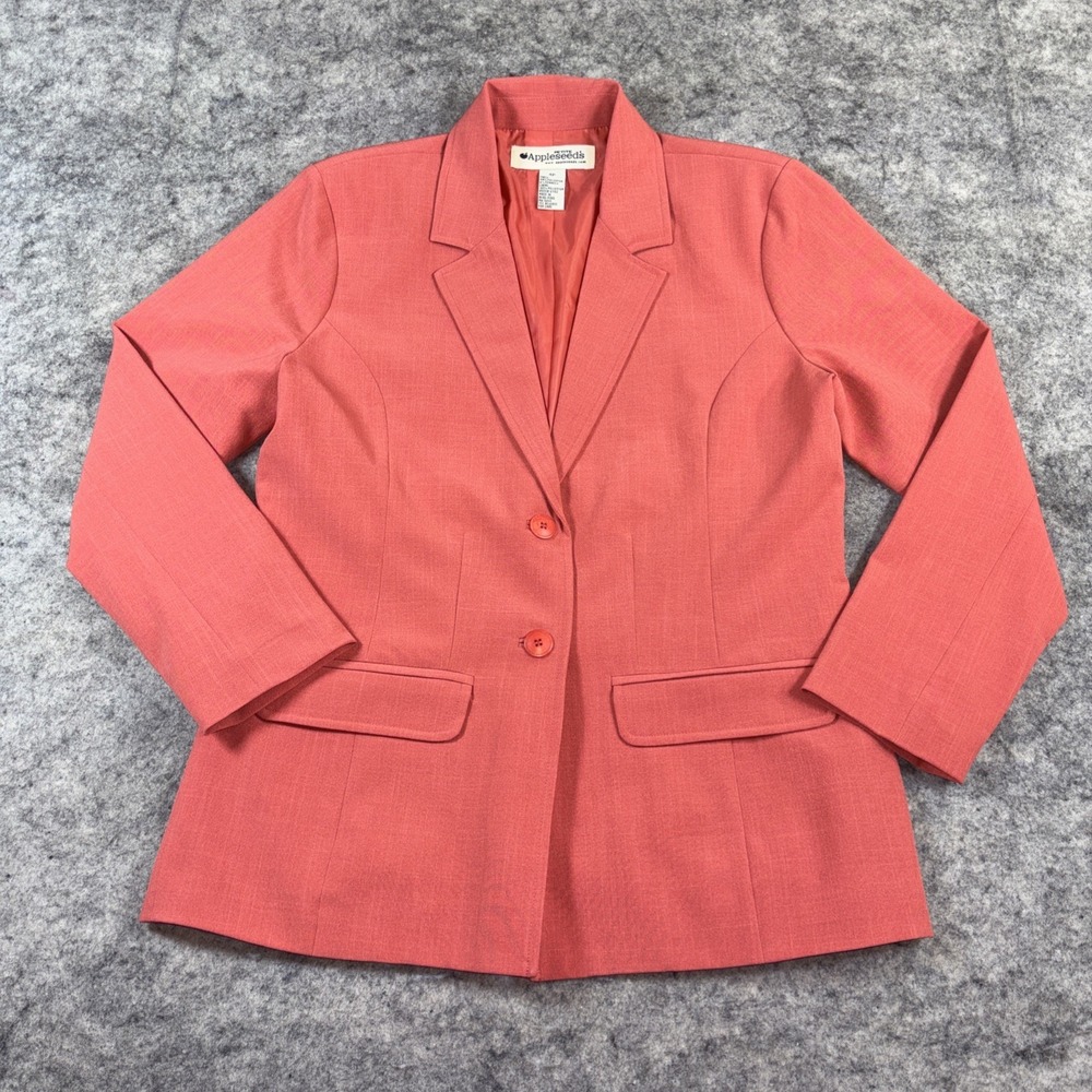 Appleseeds Blazer Women's 4P Pink Single Breasted Lined Old Money Workwear